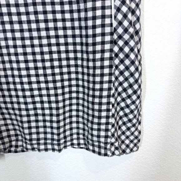 Tommy Bahama Gingham Mini Linen Shift Dress Blue Plaid Pockets Small - Picture 6 of 10